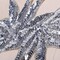 1 Piece Oversized Silver Sequin Patch Large Embroidered Statement Applique for Costumes, Gowns & Jackets
